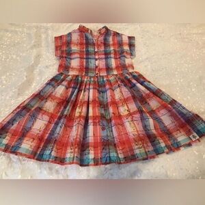 Bijou Sauvage Plaid Multicolor Kids Dress